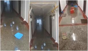 Plouă prin tavan într-un bloc din Galaţi. Din sonerii curge apă, iar locatarii au făcut zeci de reclamaţii