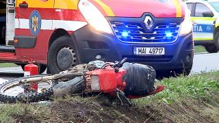 Doi bărbați au murit după ce motocicleta lor s-a izbit de două autoturisme în Mureș