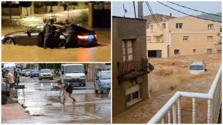 Furtuna Alice a măturat estul Spaniei cu ploi de 400 litri/mp: "Case din carton, apa curge peste noi"