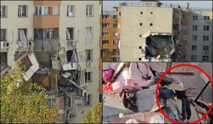 Persoana filmată cerând cu mâna ajutor de sub dărâmături, salvată. Tânăra de 26 de ani a refuzat internarea