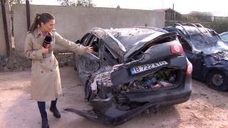 Cum arată maşinile care au fost în apropierea exploziei de la blocul din Rahova