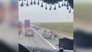 Accident grav pe Autostrada Soarelui. Trei maşini s-au ciocnit violent pe sensul spre București: un om a murit
