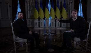 Interviu cu Zelenski, întrerupt de o pană de curent la Kiev. "Acestea sunt condițiile noastre de viaţă"