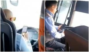 Șoferi de autobuz din Galați, filmați cu ochii în telefon în timp ce transportau zeci de pasageri