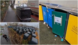 Afacerea pubelelor "nefuncționale" din Capitală, un eșec de 40 de milioane care ruginește în parcări
