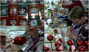 Fabrica din Cluj unde se pictează 250.000 de globuri pe an. Ajung în New York, Strasbourg şi la Vatican