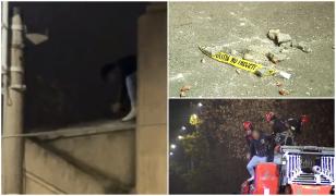 Un tânăr s-a urcat pe acoperişul Gării de Nord şi a aruncat cu cărămizi în oameni şi maşini