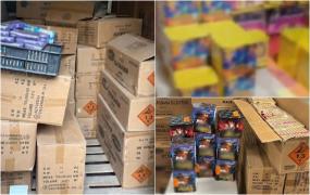 O pensionară şi un nepot de prefect, descoperiţi cu tone de materiale pirotehnice în timpul unor razii