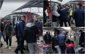 Jandarmi atacaţi de vânzători, în timp ce făceau o razie într-o piaţă din Timişoara