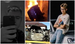 Cine sunt tinerii care au murit carbonizaţi în accidentul din Găeşti. S-ar fi luat la întrecere cu altă maşină