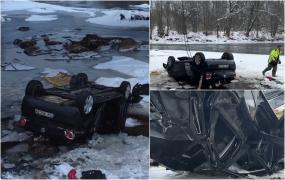 O preoteasă din Suceava, la un pas de moarte împreună cu 5 copii chiar de Bobotează. A căzut în râu cu maşina