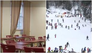 Prima zi de școală a început cu băncile goale, mulți elevi au ales pârtiile în locul claselor