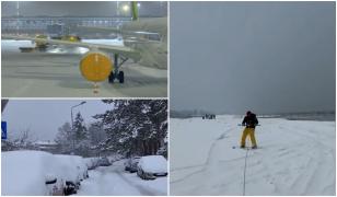 Europa, măturată de ger şi furtuni. Italienii au profitat de zăpadă şi au ieşit la schi pe plajă