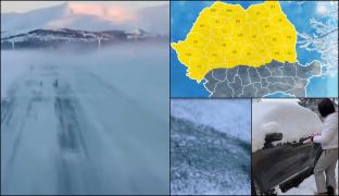 România, sub cod galben de ger extrem, ninsori şi viscol până luni. Temperaturile ajung până la - 20 grade