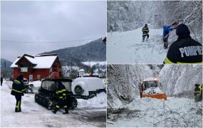 Vreme extremă în România: drumuri blocate, şcoli închise, turişti izolaţi şi temperaturi de -20 de grade