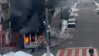 Explozie puternică într-o patiserie din Gherla. Localul a fost distrus total