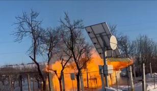 Explozie la o stație de gaze din Mureș. Un bărbat a ajuns la spital cu arsuri grave pe mâini şi pe față