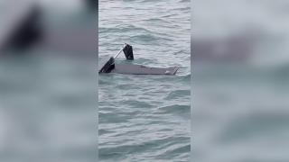 Resturi de dronă, în derivă în Marea Neagră, în zona Midia: 