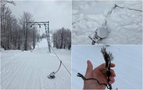 Incident cu repetiţie la cablul instalaţiei de teleschi din Semenic. 