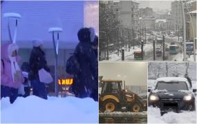 După ninsoarea record, Bucureștiul este încă îngropat în zăpadă: 