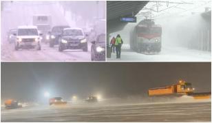 Bucureştiul blocat de nămeţi pentru a doua oară în 4 zile: 