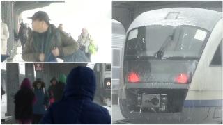Haos în Gara de Nord după ninsori: trenuri cu întârzieri de ore și pasageri în frig. Cum poţi recupera banii
