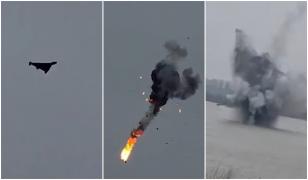 Momentul în care Ucraina doboară o dronă rusească în drum spre România, la 100m de graniţă. Avalanşă de alerte