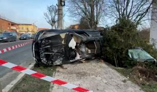 Momentul în care un şofer băut 