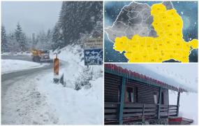 Vreme extremă în România: zăpadă la munte, grindină și vijelii în sud. De când se încălzește