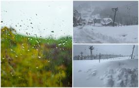 Cât mai durează episodul de vreme rea? Ploi în toată ţara, în timp ce la munte, zăpada atinge 30-40 de cm