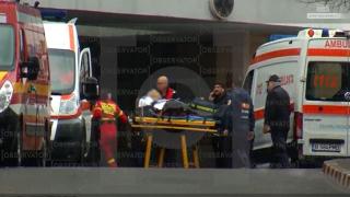 Momentul în care Mircea Lucescu e adus de SMURD la Spitalul Universitar