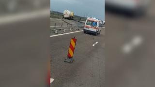 Cisternă cu GPL scăpată de sub control pe Autostrada A3. Pericol de explozie 