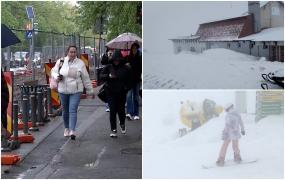 Cea mai rece zi de 30 aprilie din ultimii 40 de ani. Zăpadă de 3 metri pe Transalpina