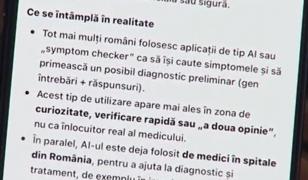 EXPERIMENT Observator: Cât de sigur este un diagnostic dat de un model de Inteligenţă Artificială