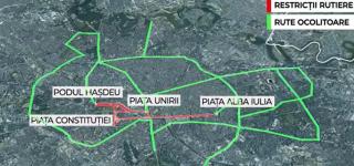 Restricţii majore de trafic în Bucureşti. Mai multe evenimente suprapuse dau peste cap traficul