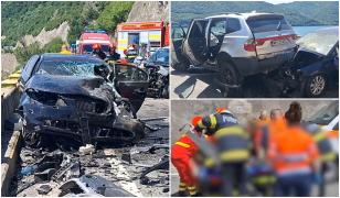 Poliţist mort într-un carambol pe DN6, în Mehedinţi. Două victime sunt în stare critică