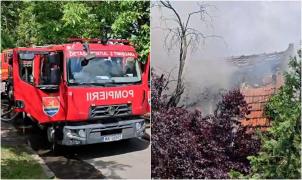 Incendiu la mansarda unei case din Timişora. Două victime, o femeie s-a aruncat disperată pe fereastră