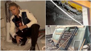 Observator a filmat distrugerile din blocul lovit de dronă în Galaţi. Cele 30 kg de explozibil au făcut prăpăd