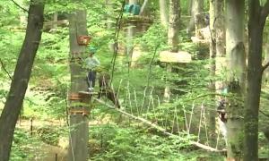 Locul din România unde se găseşte cel mai mare parc de aventură. Experienţa costă între 115 şi 125 lei
