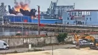 Explozia dronei maritime, resimţită pe o rază de 3 kilometri. 