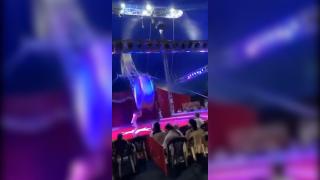Groază la circ, în Slatina. Un acrobat s-a dezechilibrat pe 