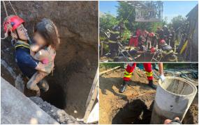 Mărturia emoţionantă a pompierului care a salvat fetiţa căzută în fântână în Vrancea: 