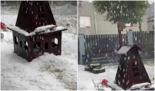 Vijelii şi grindină în mai multe judeţe din ţară noaptea trecută. Vremea rea continuă şi astăzi