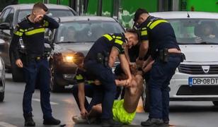 5 poliţişti, 4 focuri de armă şi un infractor aproape de neoprit. Filmul intervenţiei haotice din Capitală