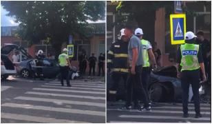 Accident cu 5 maşini în Eforie Sud. O fetiţă de 6 ani, printre cele 4 victime care au ajuns la spital