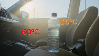 ANIMAŢIE. Sticlele cu apă lăsate în maşină se transformă în pericole, dacă sunt ţinute în soare