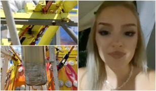 "A căzut cu capul pe fiare". O tânără, la un pas de tragedie după ce i s-a desprins centura într-o tiribombă