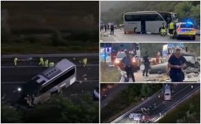 Carnagiu pe o șosea din Italia: 6 morți și 26 răniți, după impactul frontal dintre o rulotă şi un autocar