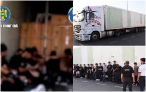 18 bărbați, găsiți ascunși printre mărfuri într-un TIR oprit la Calafat pentru control