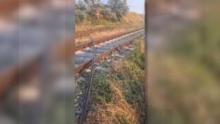 Un nou incident grav pe ruta Constanța-Mangalia. Traverse de 60 de kg și crengi, puse intenţionat pe șine